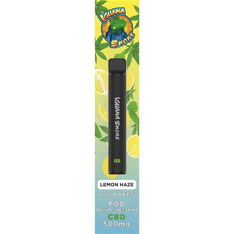 Iguana Smoke Pod Desechable Cbd Lemon Haze Broad Spectrum Mg