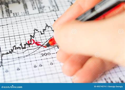 Stock Chart Analysis stock photo. Image of investment - 49574574