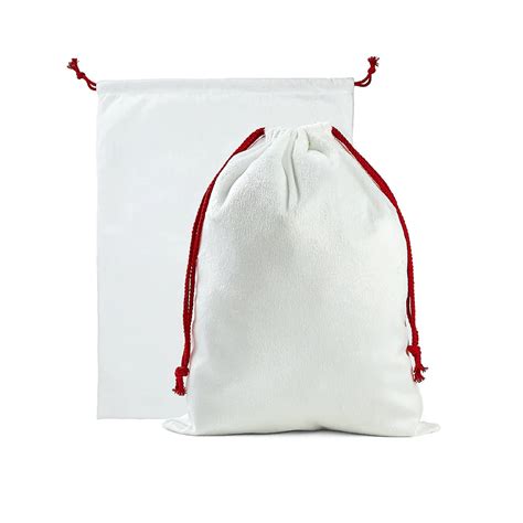 Wholesale Sublimation Christmas Blanks Santa Sack Drawstring Crystal