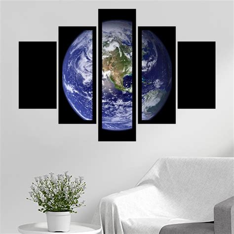 Quadro Mosaico 5 Partes Pequeno Planeta Terra Elo7