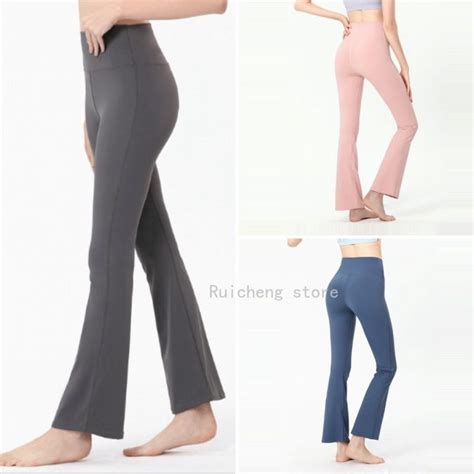 Lululemon Flared Cropped Trousers Fashion Nude Yoga Pants Professional Fabrics Lazada PH