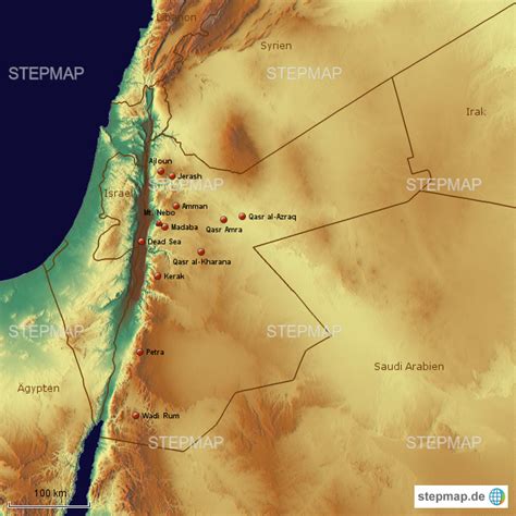 Stepmap Jordanien Landkarte F R Asien