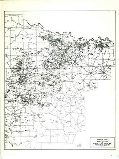 West Central North TEXAS Oil Field Map Midland Map Company 1957