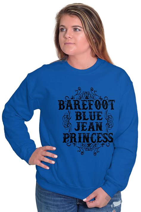 Bare Foot Buck Wild Cute Southern Women Crewneck Sweatshirt Brisco