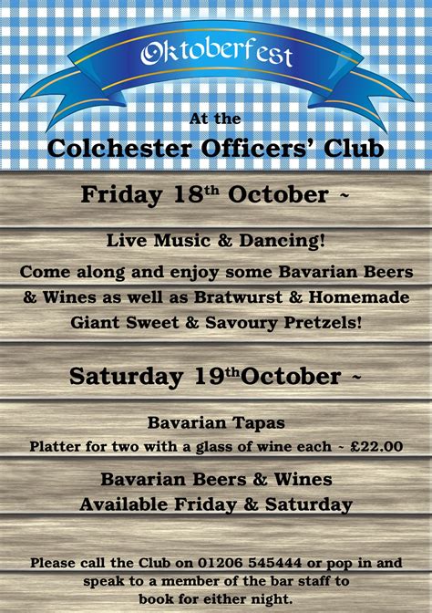 Oktoberfest New The Colchester Officers ClubThe Colchester Officers