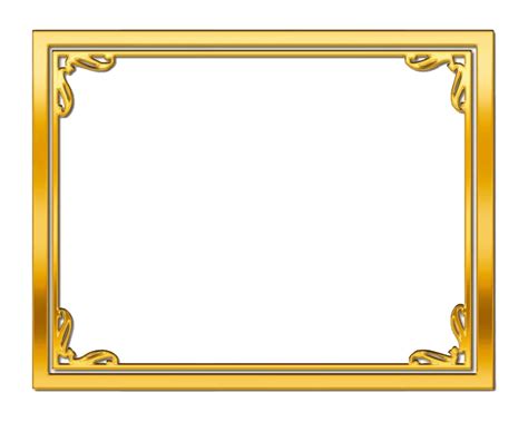 Rectangle Golden Frame Border Decorative Frame Stylish Border Luxury