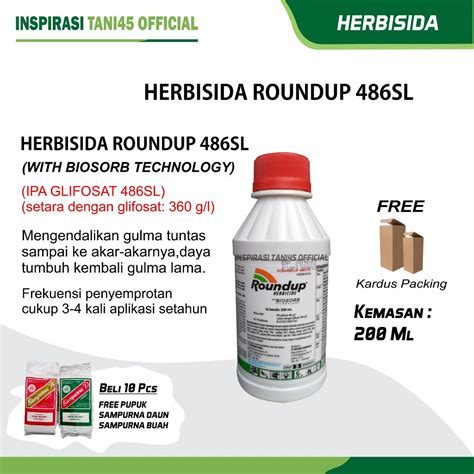 Jual Roundup Herbisida Obat Pembasmi Rumput Liar Ml Obat Pertanian