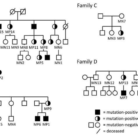 Pedigrees Of The Four Included Finnish Families With Pls Mutations