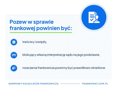 Kredyt we frankach pozew frankowy wzór