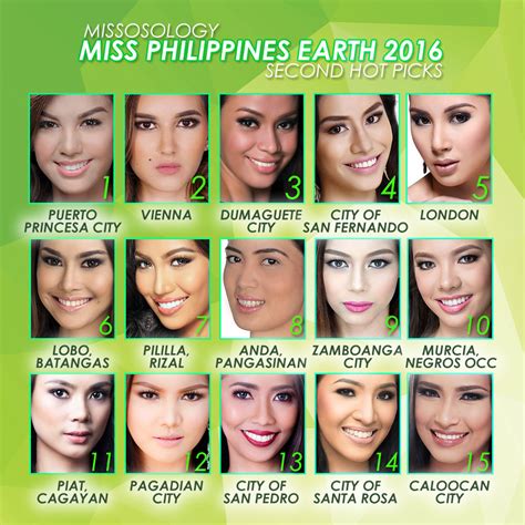 Miss Philippines Earth 2016 Second Hot Picks Missosology