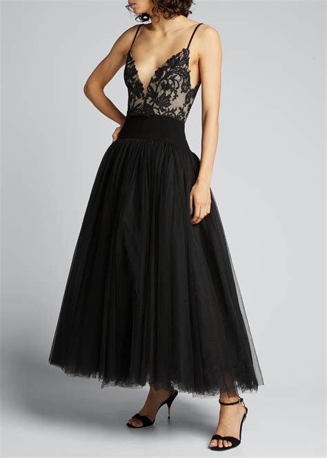 Monique Lhuillier Embroidered Lace Bodice Cocktail Dress Bergdorf Goodman