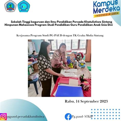 Penandatanganan Kerjasama Antara Program Studi Pg Paud Stkip Persada