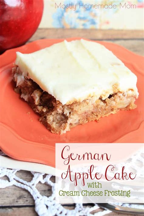 German Apple Cake With Cream Cheese Frosting Video Tutorial Mostly