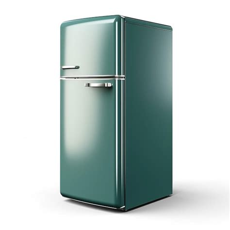 Cor Verde Refrigerador Vetor D Isola De Fundo Branco Vetor Premium