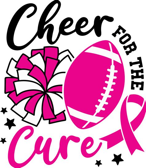 Cheer For The Cure Football Svg Breast Cancer Awareness Svg Inspire Uplift