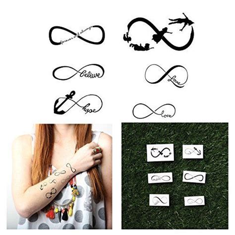 Tattify Infinity Symbol Temporary Tattoos Sweet Nothings Complete Set Of 12 Tattoos 2 Of