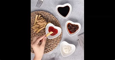 Amazon Ceramic Heart Shape Sauce Dish Multipurpose Mini Seasoning