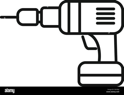 Electric Drill Icon Outline Style Stock Vector Image Art Alamy