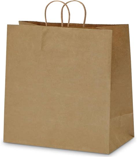 Amazon TOWRAP Brown Paper Bags With Handles 5Pcs 14 X 10 X 15 Inch