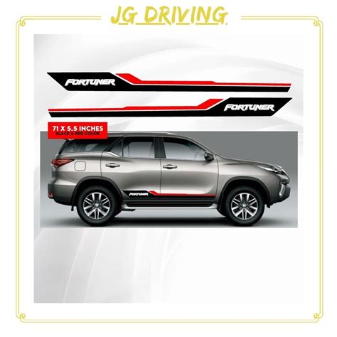 GG JD X2 TOYOTA FORTUNER BODY STICKER CUT OUT VINYL DECALS FOR TOYOTA