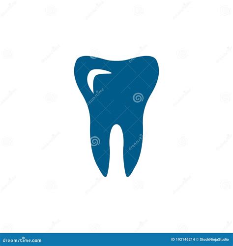 Tooth In Blue Dentist Logo Vector Illustration Cartoondealer