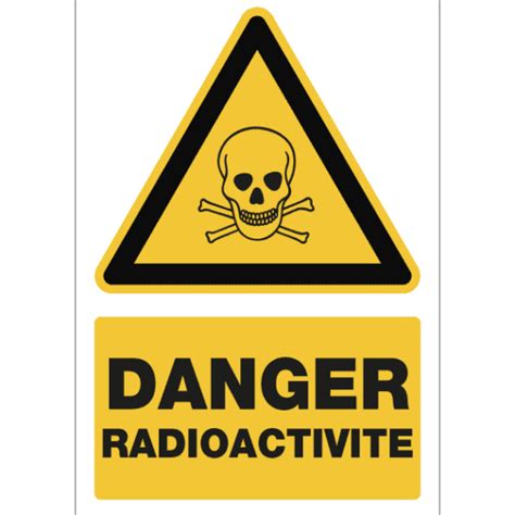 Panneau Picto Danger Radioactivité Danger Radioactif