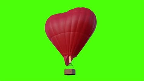 Green Screen Hot Air Balloon In The Sha Stock Video Pond5