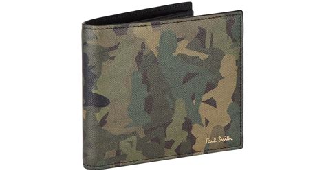 Paul Smith Naked Lady Camouflage Leather Wallet In Green For Men Lyst