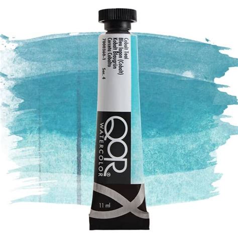 QoR Watercolor Paint Cobalt Teal 11ml Tube Jerry S Artarama