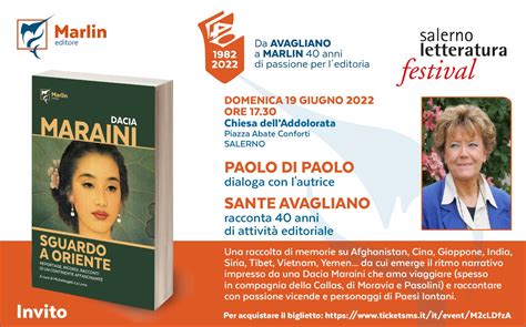 Giugno A Salerno Letteratura Festival Incontro Con Dacia Maraini Su