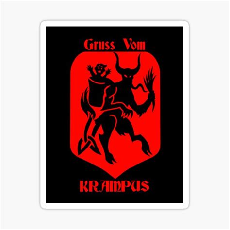 Krampus Is Coming Sticker By Celthammerclub Redbubble