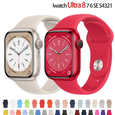 Silikonowy Pasek Na Pasek Do Apple Watch 44mm 45mm 41mm 40mm 38mm 42mm