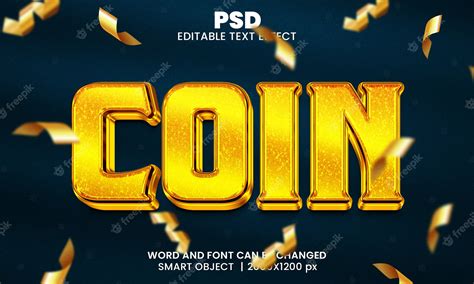 Premium Psd Coin Luxury 3d Editable Photoshop Text Effect Style With