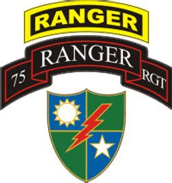 USA 75th Ranger Regiment With Tab and Insignia