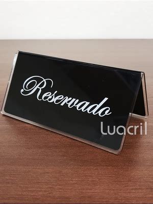 Placa De Reservado Compre Produtos Personalizados No Elo7