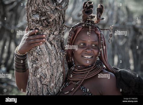 Ovahimba Or Himba Portrait Of A Married Woman Kunene District