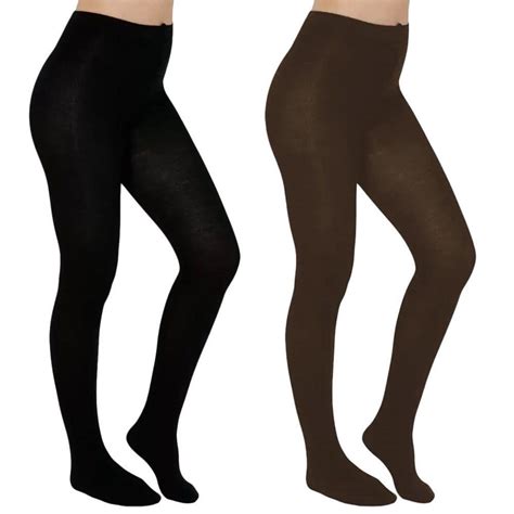 Meias Calças Para Frio - Kit 2 Meias-Calças Selene Inverno Fio 80 Feminina Multicores
