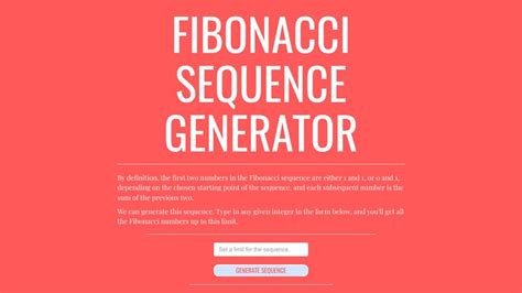 Fibonacci Sequence Generator