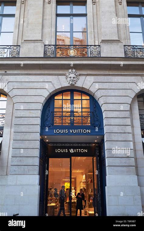 France Paris Rue Saint Honore Front Of Louis Vuitton Fashion Store