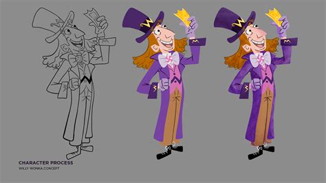 Willy Wonka And The Chocolate Fabric Character Design Behance