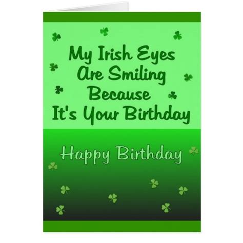 Irish Eyes Birthday Greeting Card | Zazzle