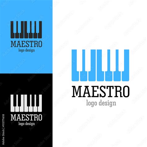 Logo design Maestro, vector EPS10 Stock Vector | Adobe Stock