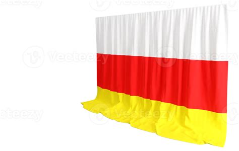 South Ossetia Flag Curtain In 3d Rendering Called Flag Of South Ossetia 31140723 Png