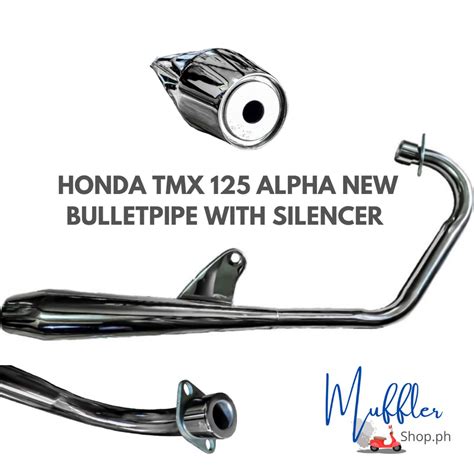 Honda TMX 125 Alpha New Version BulletPipe Stainless Muffler