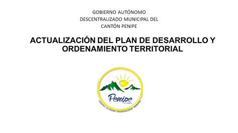 ActualizaciÓn Del Plan De Desarrollo Y Ordenamiento Territorial