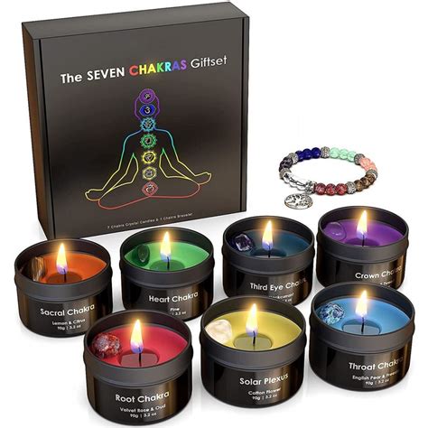 Chakras Crystal Candle Gift Set