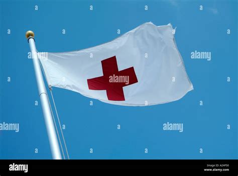 American Red Cross Flag Stock Photo - Alamy