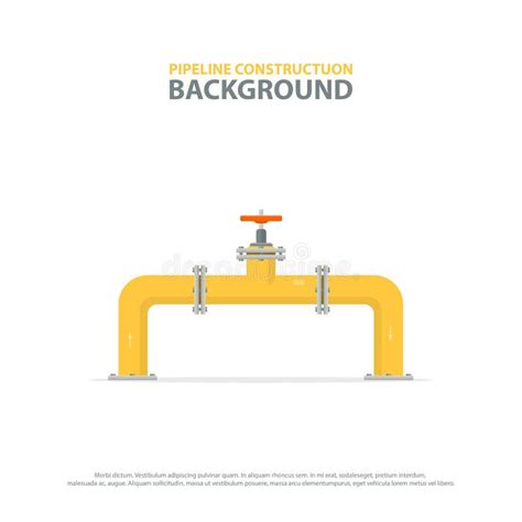 与黄色管道和阀门的工业背景 石油、水或者气体管道 向量例证 插画 包括有 背包 气体 图标 平面 106937960