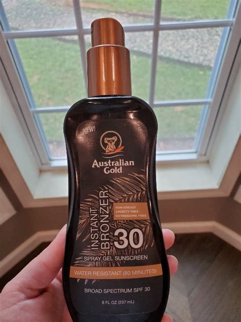 Australian Gold SPF 30 Spray Gel Sunscreen With Instant Bronzer INCI