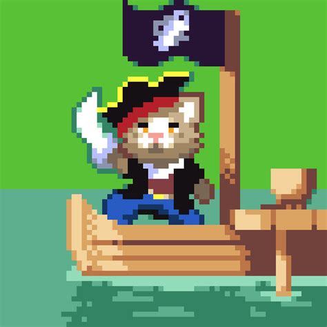 Pixilart - Pirate Cat by thebeekeep